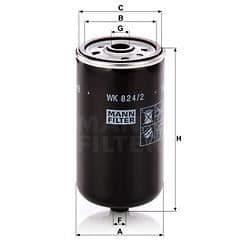 MANN FILTER Bränslefilter WK824/2