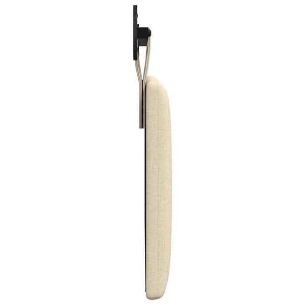 vidaXL Väggmonterad Sänggavel Creme Tyg 42032256