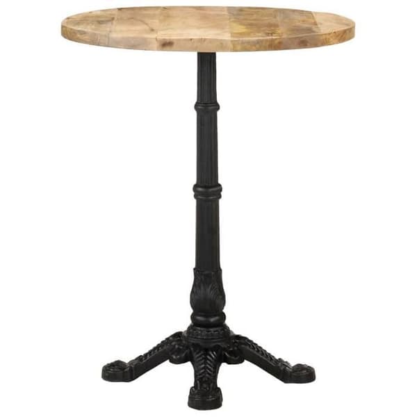 vidaXL Bistrobord Ø60x76 cm Rå mangoträ
