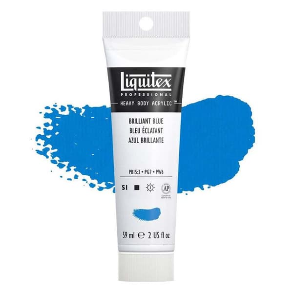 Akrylfärg - LIQUITEX - Heavy Body - 59 ml - Klarblå - Professionell
