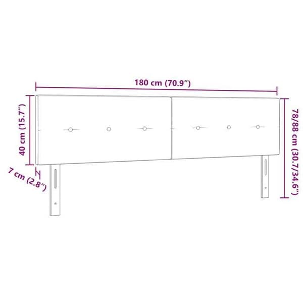 vidaXL Sänggavel Svart 180 cm Sammet 42007185
