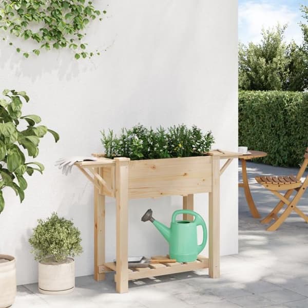 Blomlåda - Massivt furu - 111x37x76 cm - Rektangulär - Beige