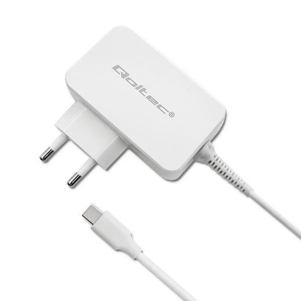Laddare 65W - QOLTEC - USB Typ C - Mångsidig - Multimedia - PD