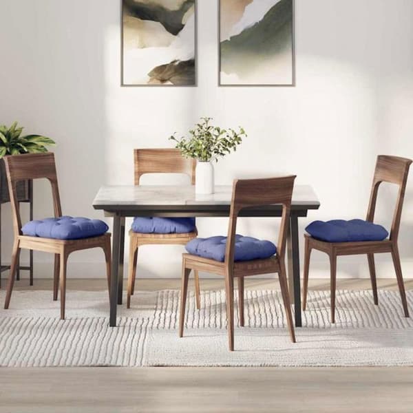 Sittkudde - VIDAXL - 45 x 45 x 12 cm - 4-pack - Denimblå - Polyesterfyllning