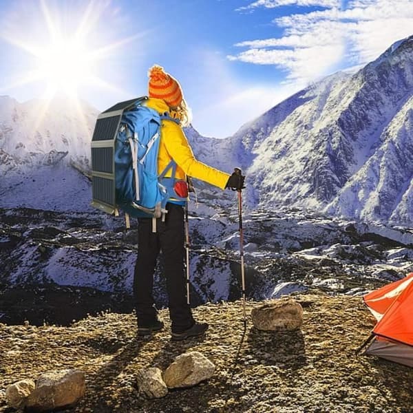 Bärbar Solpanel Laddare BigBlue 28W med Digital Amperemeter