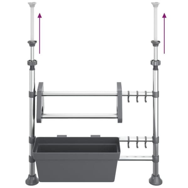 Diskställare - VIDAXL - Justerbar - Aluminium - Silver - Samtida design