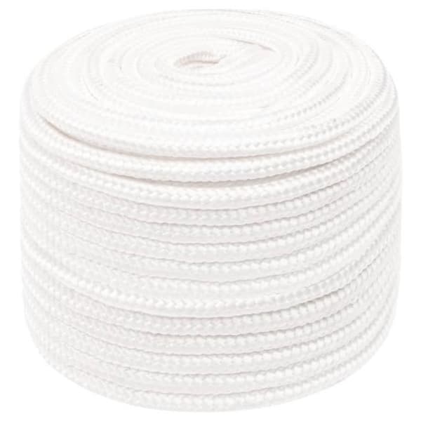 152571 vidaXL Båtrep Komplett Vit 14 mm 250 m Polypropen