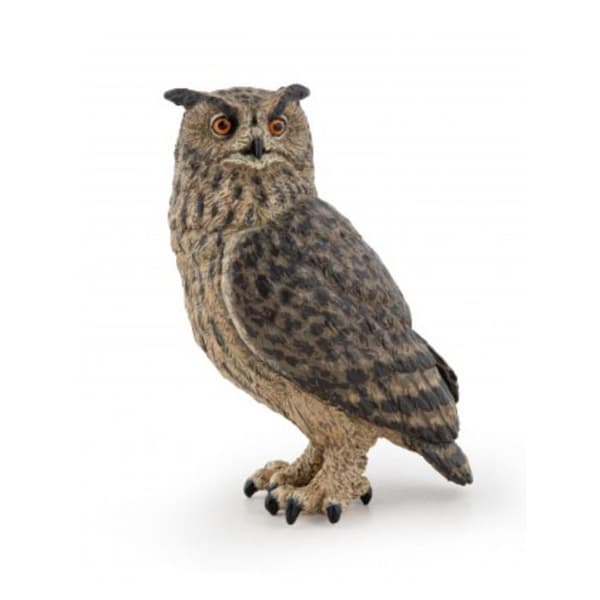 Figur - PAPO - Uggla - Ultra realistisk - Handmålade - 6.5 cm