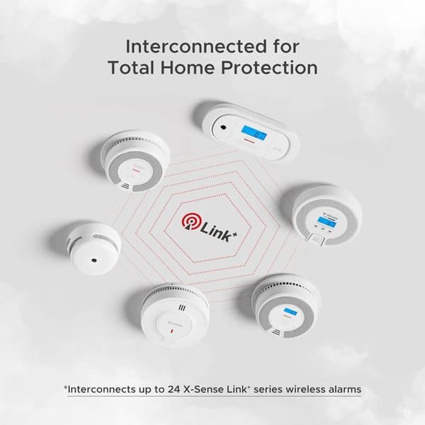 Trådlös X-Sense CO03D-W Kolfondetektor, Utbytbart Batteri