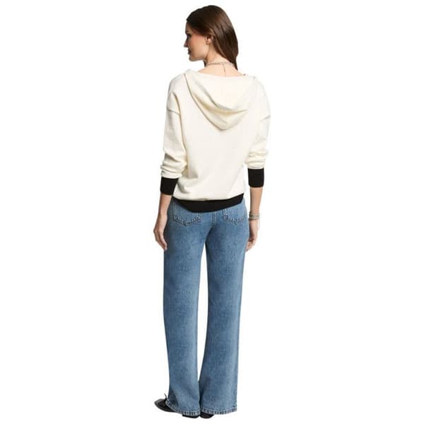 Pull Blanc/Noir Kvinna Morgan MARTINE