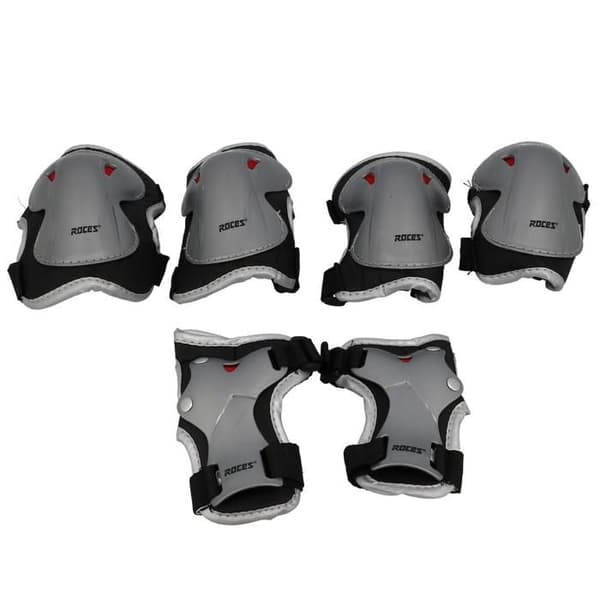 Rullskateboard skyddssats Tripack basic jr blackgrs - Eurotop/roces