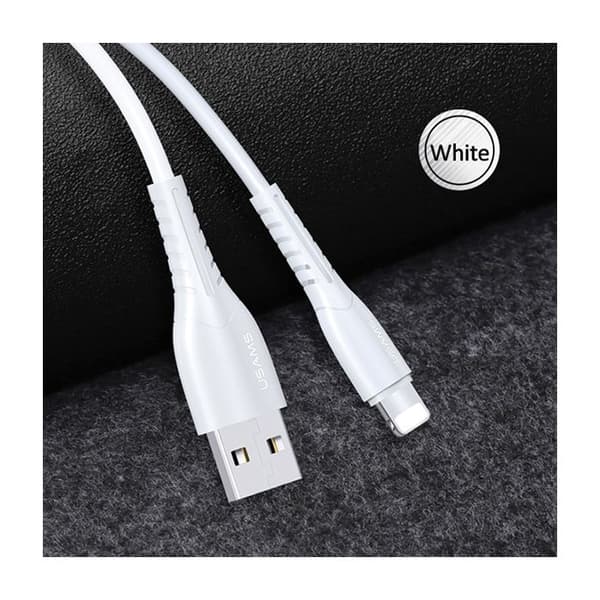 USAMS Lightning-kabel 1m Vit Snabbladdning