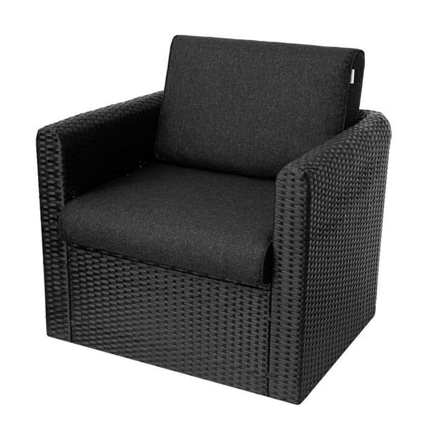 Mörkbrun kudde för fåtölj, soffa, möbler i flätad resin 50x50