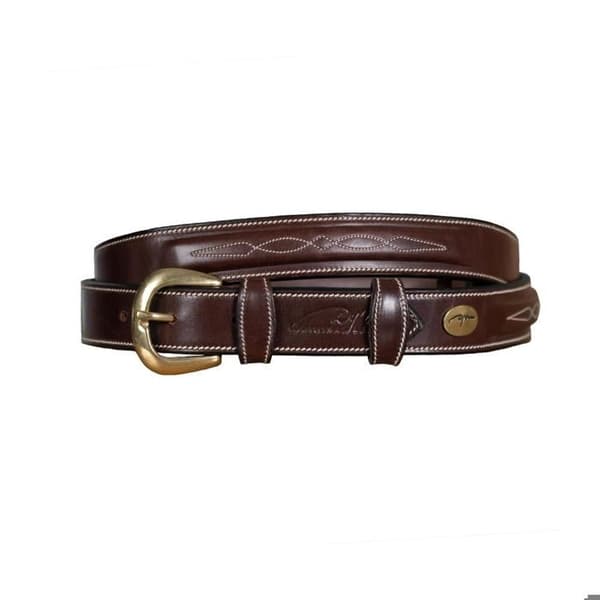 Bälte med dekorativ söm Dy'on - Brun - 85 cm