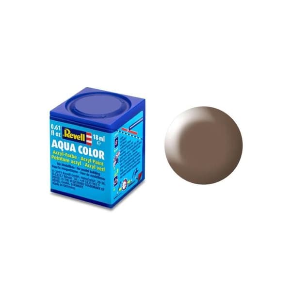 Akrylfärg - REVELL - Aqua Brun Satiné - Brun - Satinfinish - 30 g