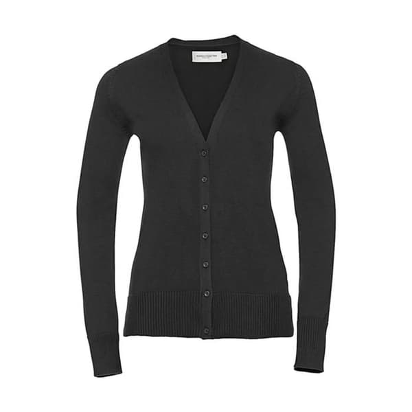 V-ringad stickad cardigan dam Russell Athletic