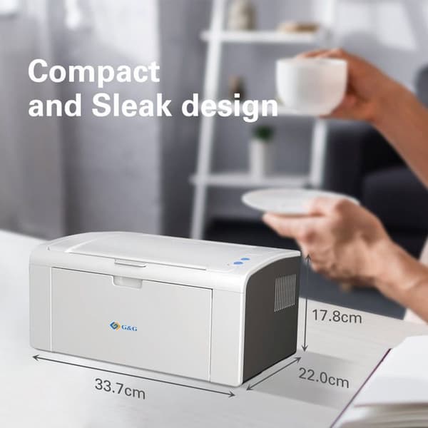 Laserutskrift A4 - G&G - P2022W - 22 sidor/minut - Trådlös - Kompakt