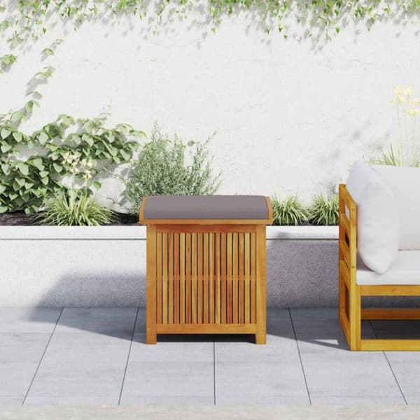 Utomhus kuddbox 60x50x61 cm i massiv akaciaträ