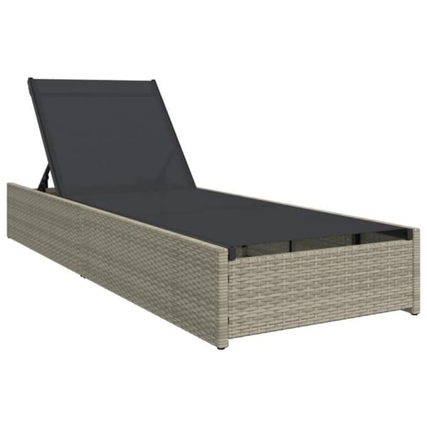 Långfåtölj - Beige - Rattan - Fällbar - Bekväm - Väderbeständig