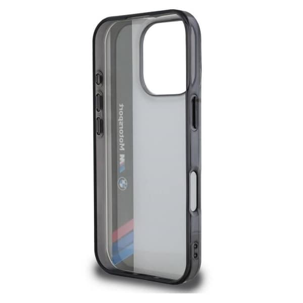 Skyddsskal - BMW - iPhone 16 Pro - Grå - Hård - Trikolor Ränder