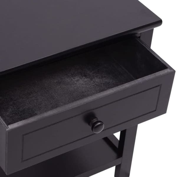 vidaXL Sängbord 2 st Wood Black