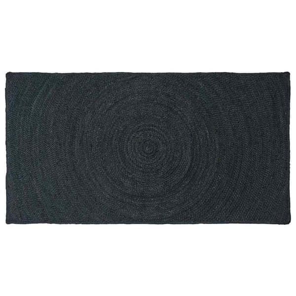 Modern jute matta - vidaXL - Mörkgrå - 100x200 cm - Rektangulär - Handgjord elegans - Ekologiskt material