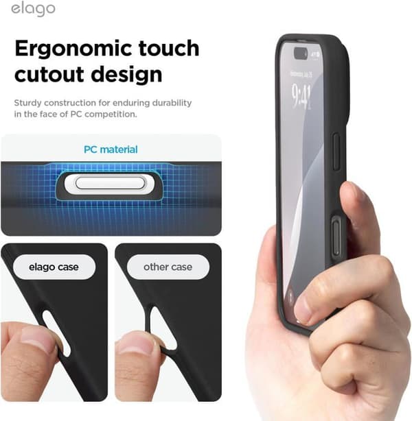 Coque - Elago - iPhone 16 Pro Max - Flytande silikon - Stötskydd - Trådlös laddning