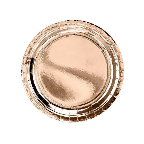 6 ROSA GULD TALLAR 18CM - ROSA FESTSERVIS