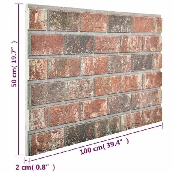 vidaXL 3D väggpaneler design av mörkgrå-brun 10st EPS 332922