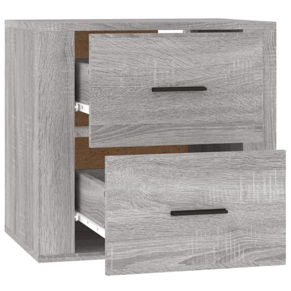 816862 vidaXL Sonoma Vägg Sängbord Grå 50x36x47 cm
