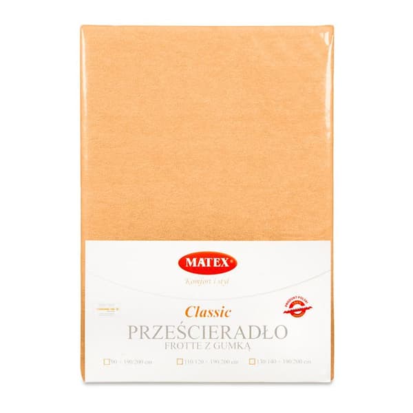 Drap-housse - MATEX - CLASSIC - 190x210/200x220x20 cm - Orange - 82% bomull/18% polyester
