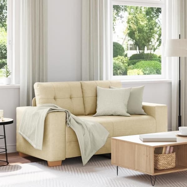Klädd Loveseat Crème 120 cm