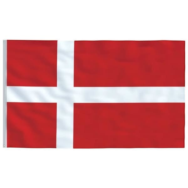 vidaXL Danmarks flagga 90x150 cm