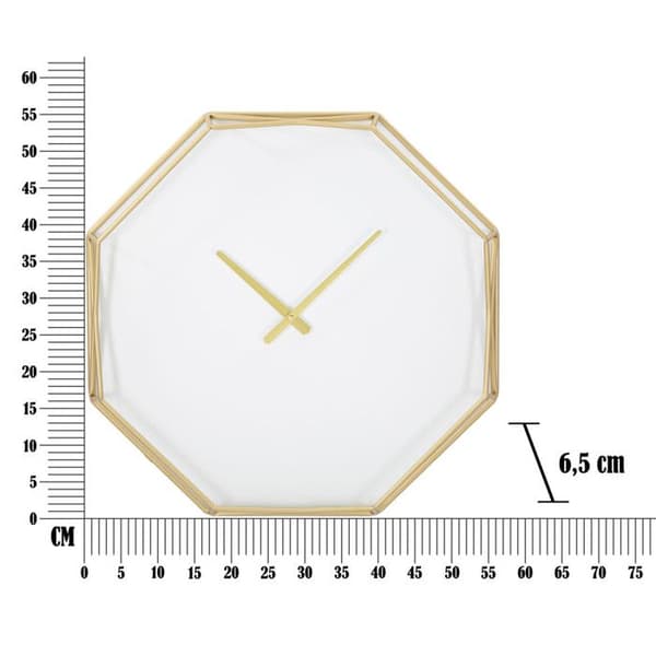 Väggklocka i Metall "Goldy Oktagonal" 56cm Guld