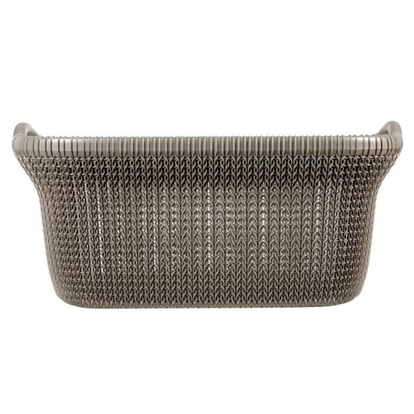Stickad tvättkorg - CURVER - 40L - Brun
