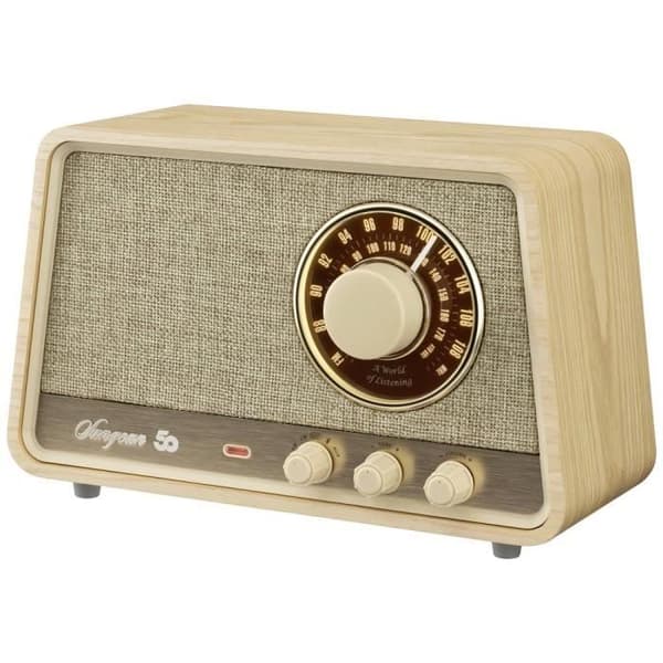 Bordradio - Sangean - WR-101 - Bluetooth - AUX - Ljus trä