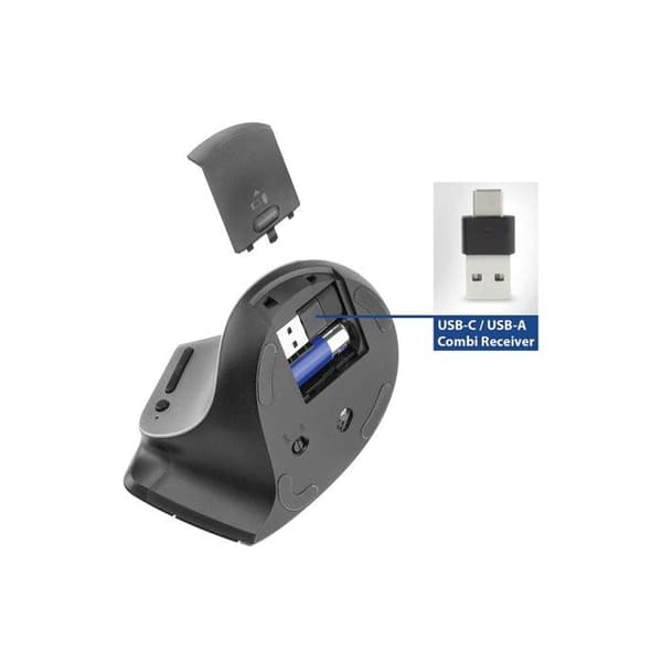 ACT trådlös ergonomisk mus med Bluetooth och USB-C / USB-A