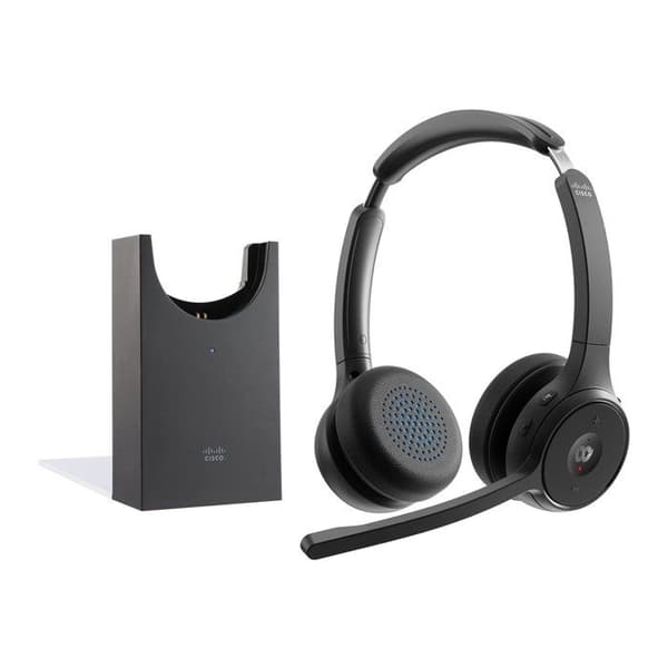 Headset - Bluetooth - trådlöst - Cisco - Cisco Headset 722 - Headset - on-ear - Bluetooth - trådlöst - kolsvart