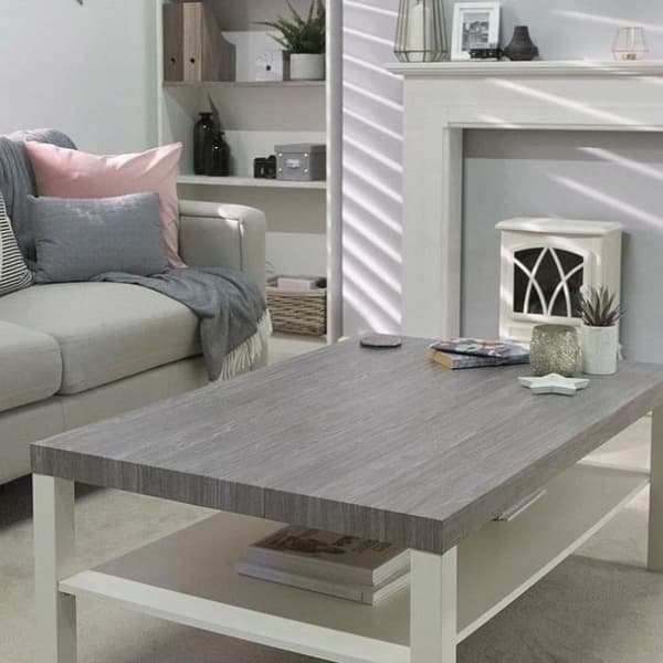 D-C-FIX - Självhäftande trärulle Sheffield ek pärlgrå 2 m x 45 cm