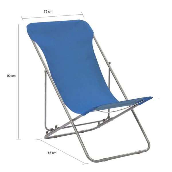 Strandstol - vidaXL - Fällbar - Pulverlackerat stål - Oxford-tyg - Set om 2