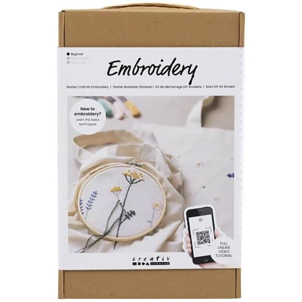 Gör-det-själv nybörjarkit - Creativ Company - Broderi - Blomsterväska