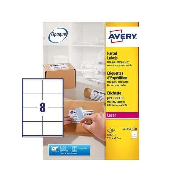 AVERY Paketetiketter blockerade. - L7165B-100