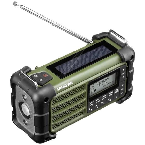 Utomhusradio - SANGEAN - MMR-99 - FM/AM - Bluetooth - Solenergi - Grön