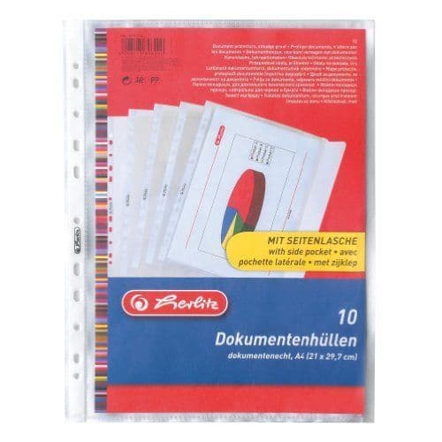 Herlitz 5896204 Förpackning med 10 plastpåsar...