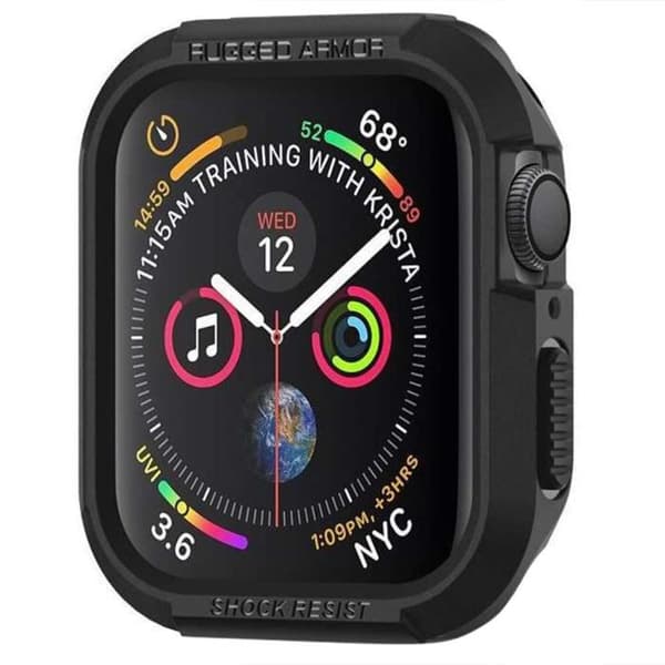 Coque - Spigen - Rugged Armor™ - Apple Watch 40 mm - Svart - Stötskydd