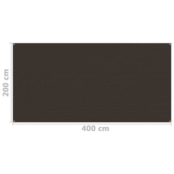 vidaXL Tältmatta 200x400 cm Brun