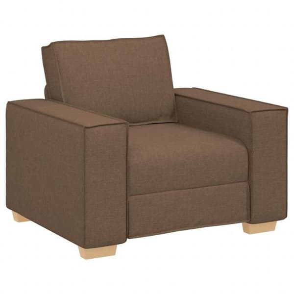 Fåtölj - Brunt - Tyg 100% polyester - 1 plats - Contemporary stil