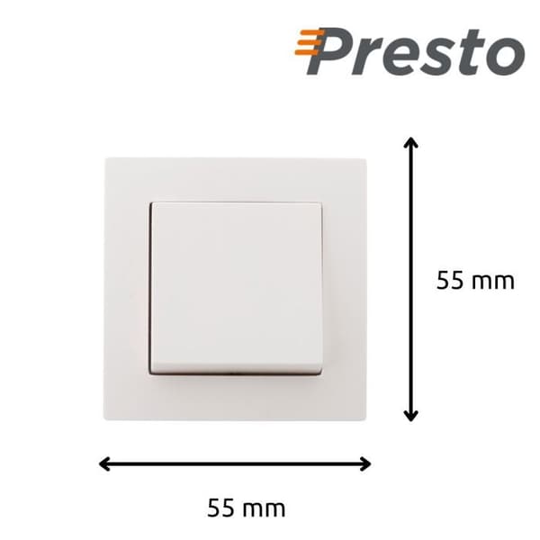 Komplett väggbrytare 10A Presto - Zenitech
