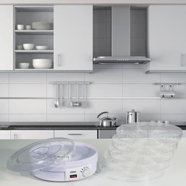 Dehydrator - LIVOO - DOM202 - 5 torkbrickor - termostat - strömbrytare