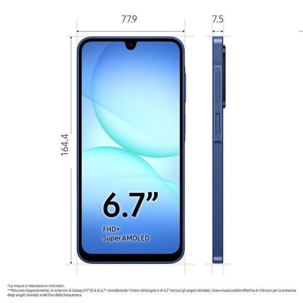 Samsung Galaxy A17 5G Blå 128 Go 4 Go